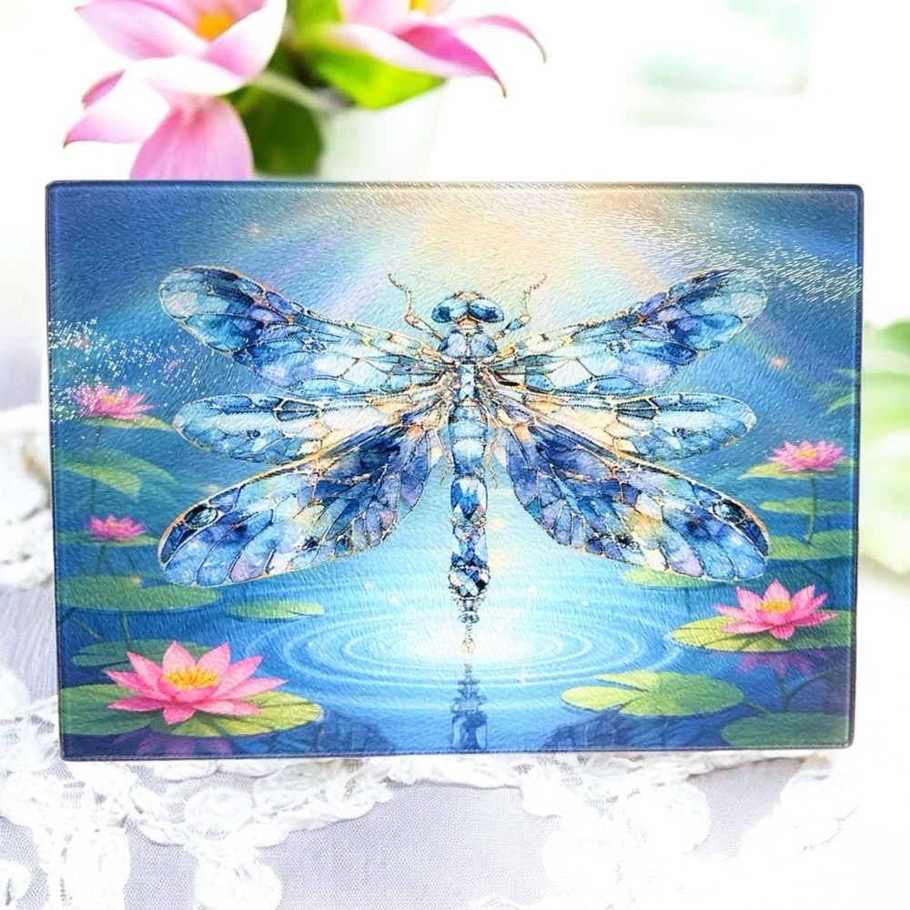 Dragonfly Tempered Glass Cutting Board